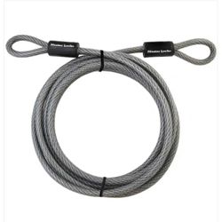 The Master Lock 72D Steel Cable with Looped Ends is 15 ft.