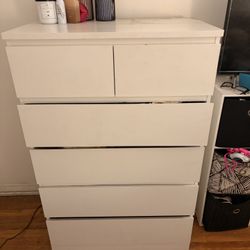 White 6-Drawer Dresser
