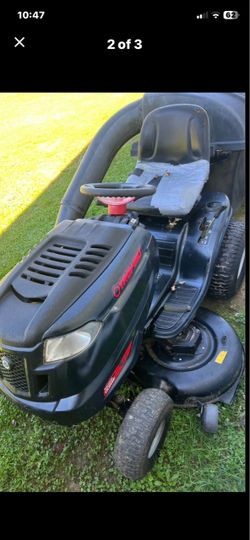 TROY BILT 46 inch riding mower and bagger system