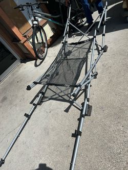 Black Folding camping bed