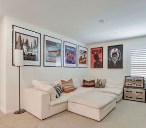 Modular "Cloud Couch" Style Sectional + Ottoman