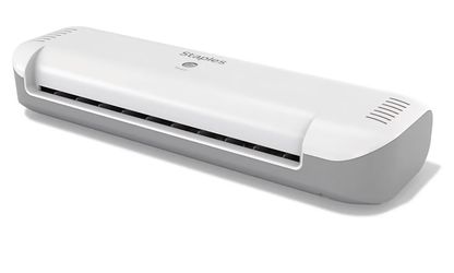 OL141 9" Thermal Laminator – Fast Warm-Up, Adjustable Thickness, Letter & ID Size Capacity (White/Gray)
