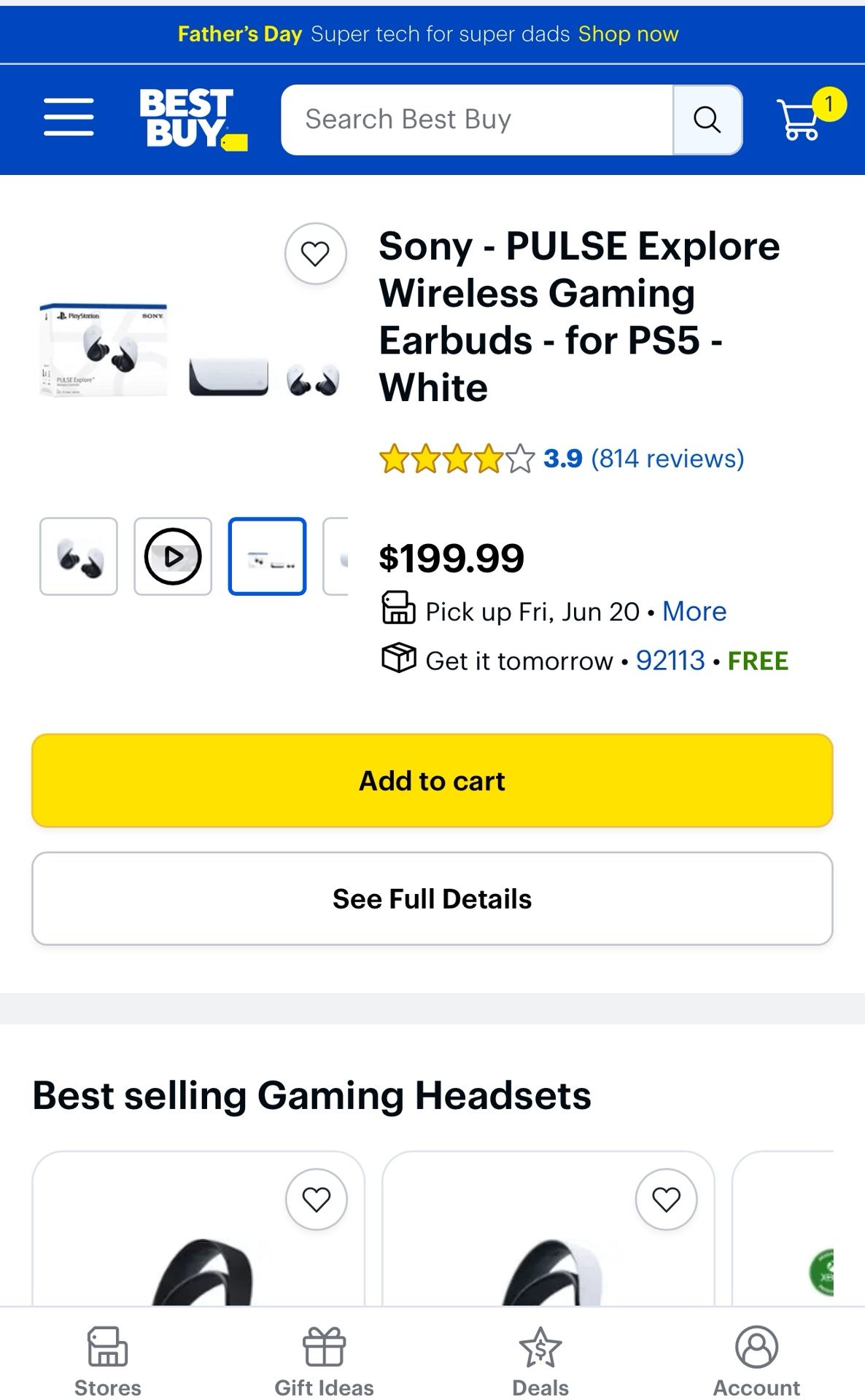 PS5 Sony Explore Wireless Gaming Earbuds