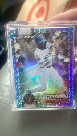 Jackson Chourio Milwaukee Brewers Holiday Foil Card