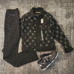 PANTALONES DE BRILLO BLACK PANTS