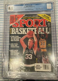 8.0 Graded Larry Bird Sport Magazine 