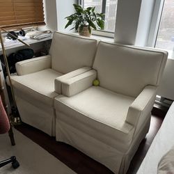 White armchair set