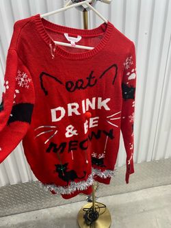 Ugly Christmas Sweater Cat Holiday Knit