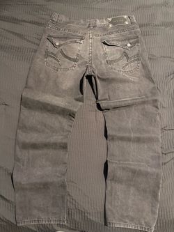 Washed black jeans￼