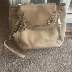 Michael Kors Tan Backpack, Medium