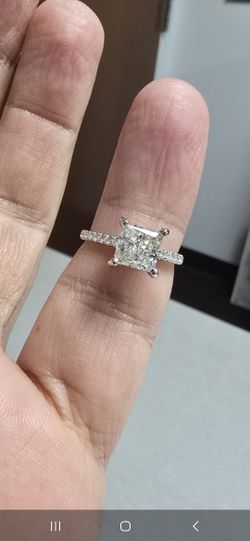 2.52 Carat G Si2 Princess Diamond Ring MUST see!!