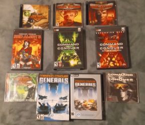 PC Game Lot For Sale - 10 Command & Conquer  Games