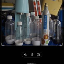 Soda Stream With Bottles And 2 Tank