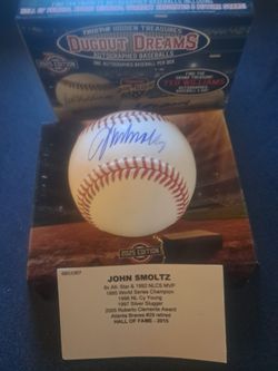 Autographed Baseball (John Smoltz)