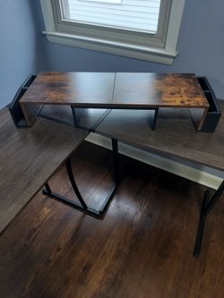 Modular Dual Monitor Desk Workstation