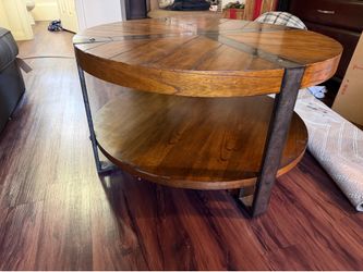 Rustic wooden coffee table