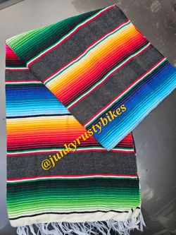New Black tradition 5x7 Serape Sarape Zarape Mexican Blanket