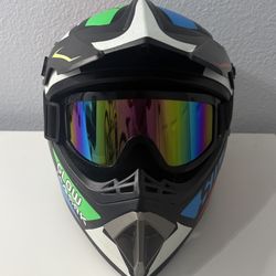 Motocross Helmet - Goggles Included 