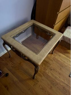 Set of three metal tables