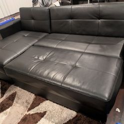 Sofa+Ottoman, Open In King Size Bed