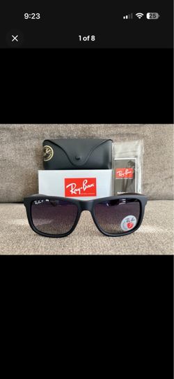 New Ray-Ban RB4165 622/T3 Justin Black Polarized