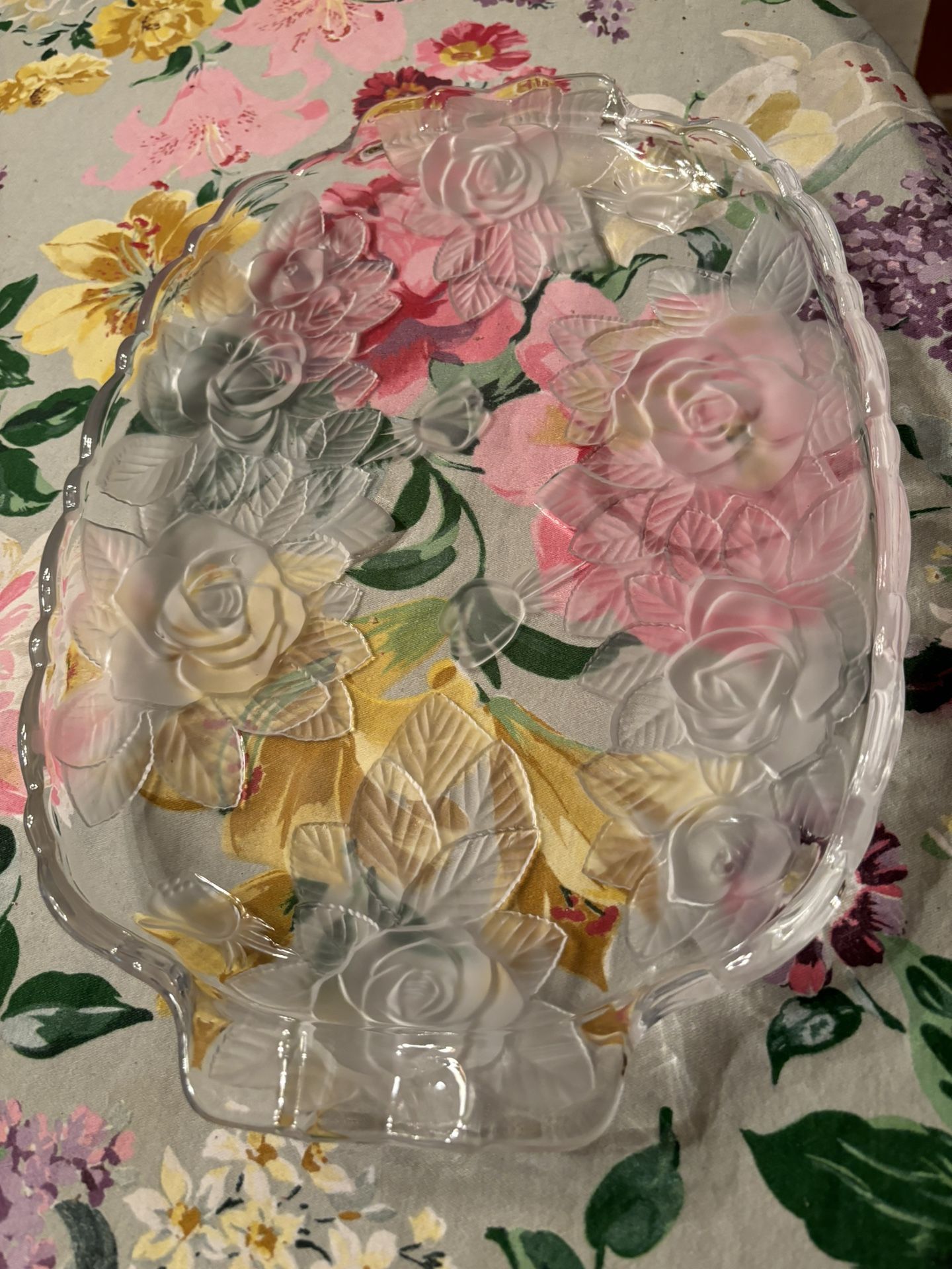 Nice Frozen Glass Serving Platter