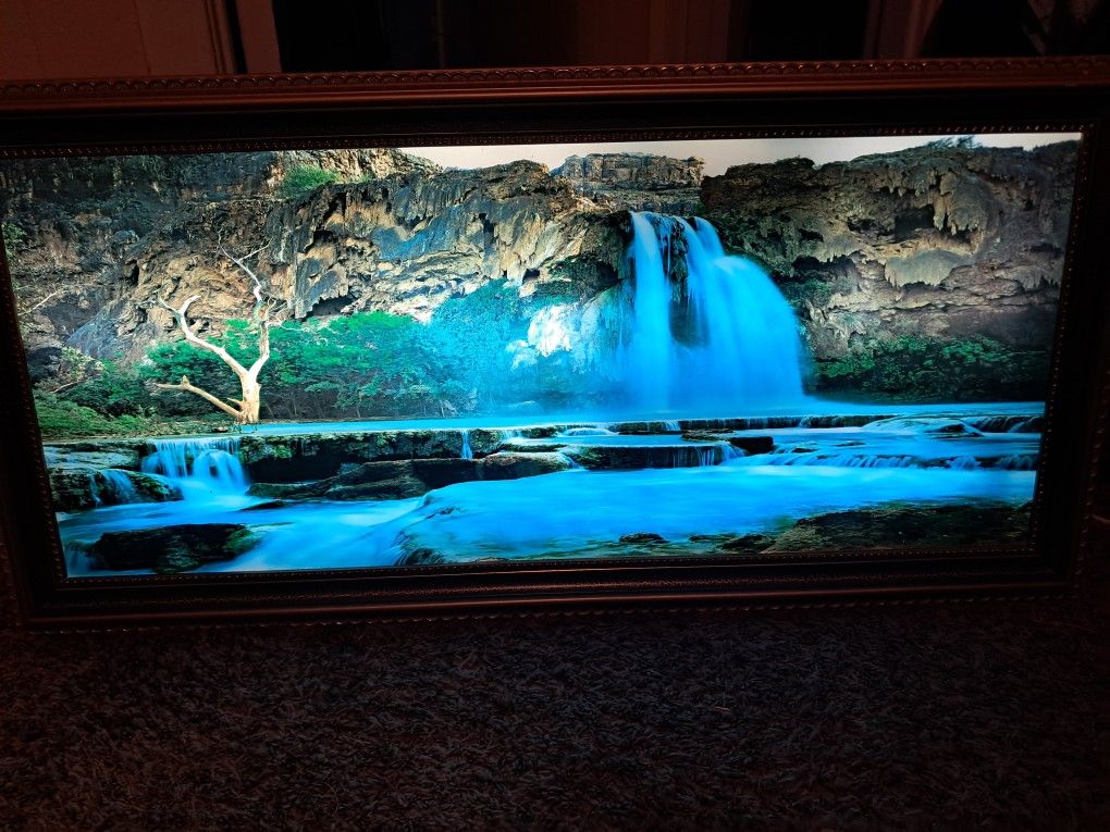 Light Up Waterfall Painting With Sound