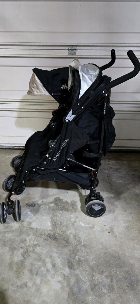 Double Stroller - Maclaren Twin Techno black