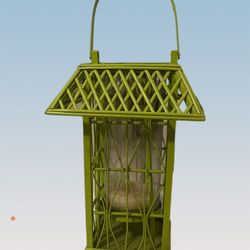 Vintage 70s Pillar Candle Lantern