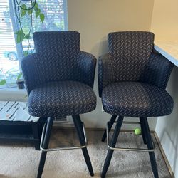 Wingback Fabric Counter Stools