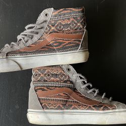 Vans Hi Top Men’s 9.5 Italian Weave Pattern Orange