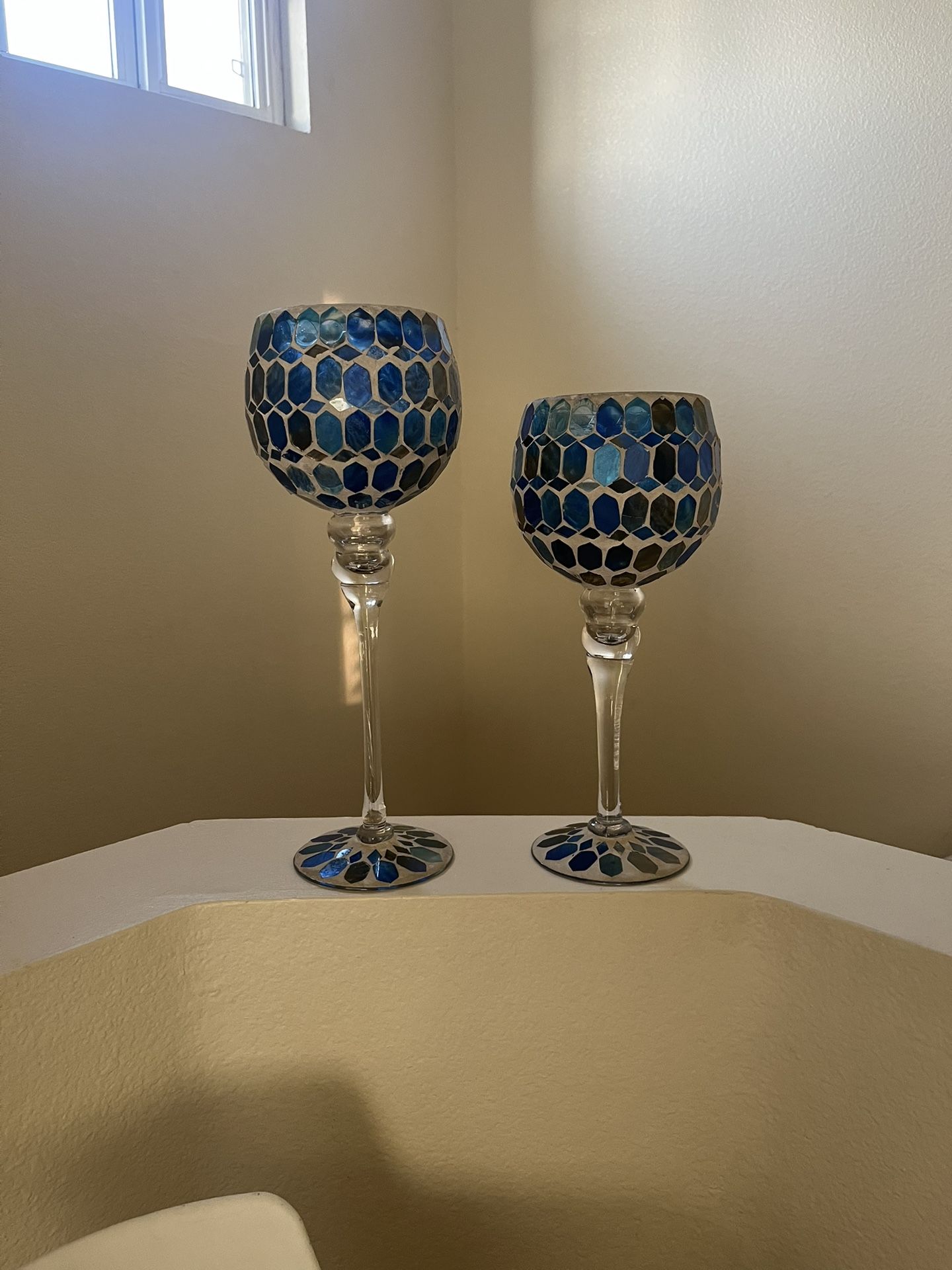 mosaic candle holders