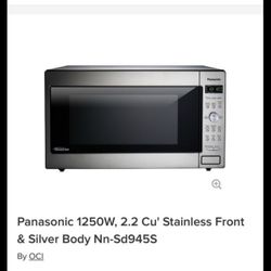 Microwave Panasonic inverter, $299. Sale $99. Now $75
