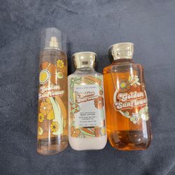 Golden Sunflower Bath and Body Works Set