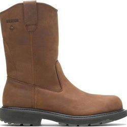 NEW size 12 Wide Work Boots - Wolverine Men Marauder Rubber Insulated Wellington Soft Toe Boot 446372