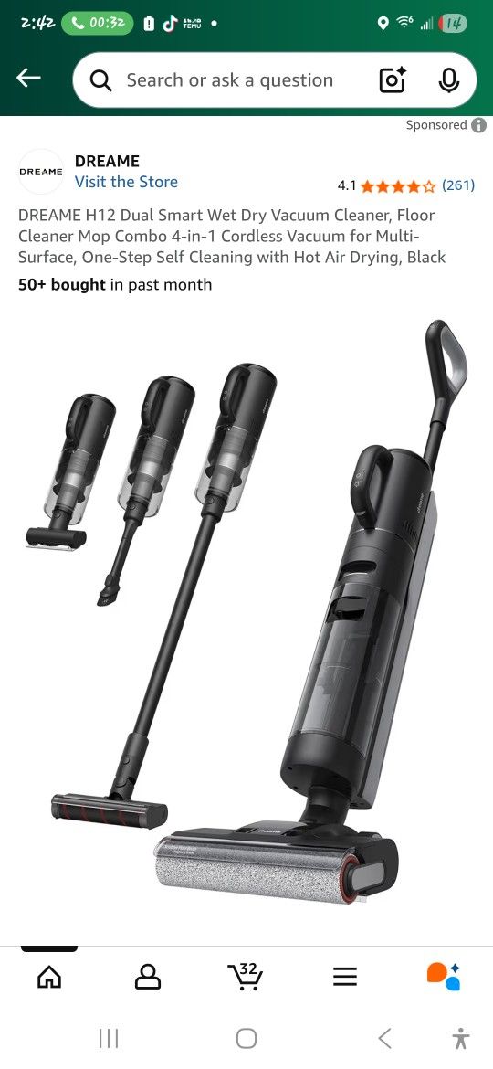 Dreame Dry And Wet Mop With Vacuum 