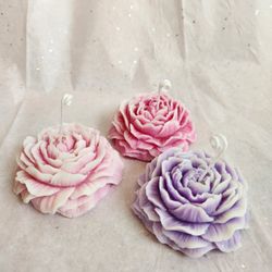 Handmade Peony Candles 