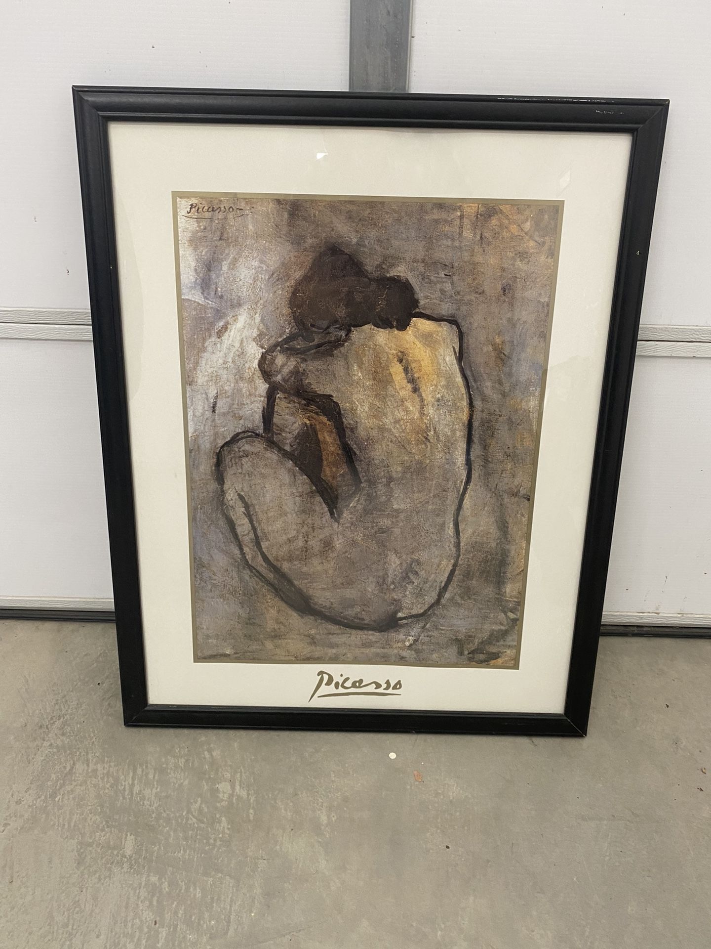 Picasso Blue Nude Framed Signature Print