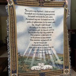Psalm 23, Throw Blanket 50” x 60”