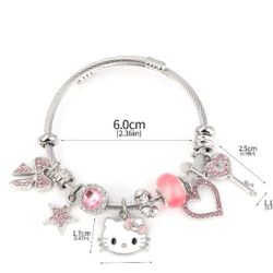 Hello Kitty Charm Bracelet Adjustable 
