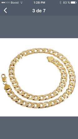 Cadena oro 18 k laminado de México