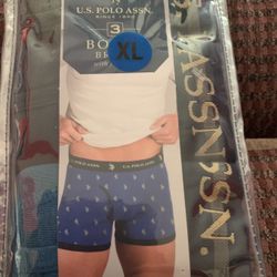 US Polo Assn Men’s 3 Pack Boxer Briefs, XL