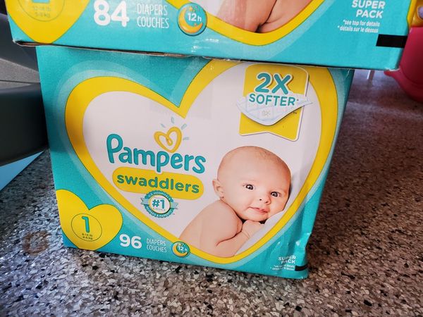 Pampers Swaddlers Diapers/Pañales Size 1, 96 count for Sale in Houston ...