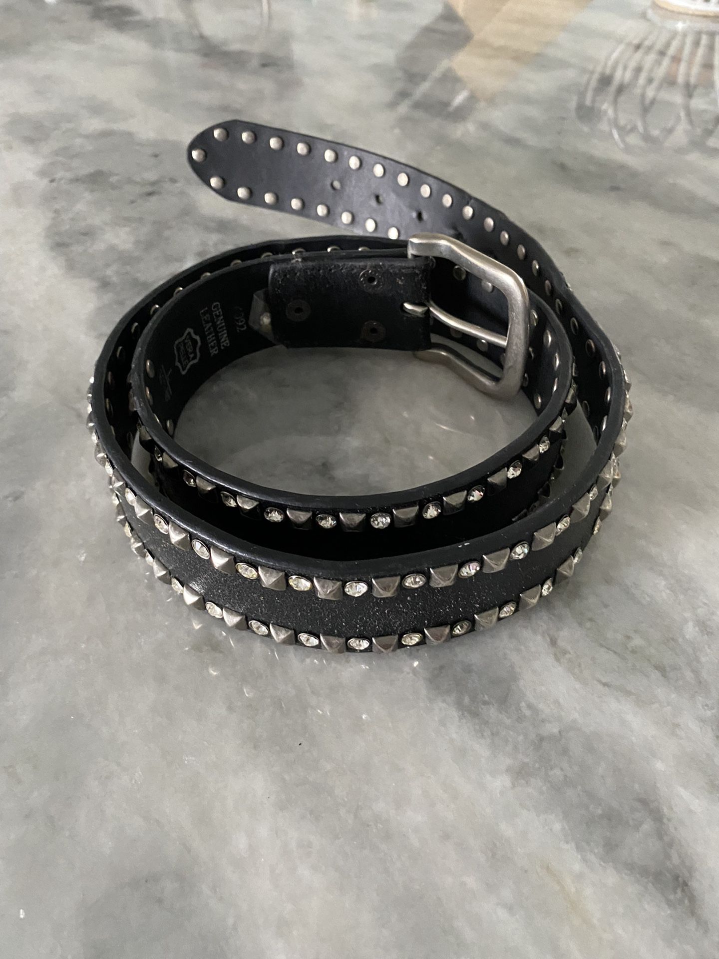 Belt Studded Leather size 38