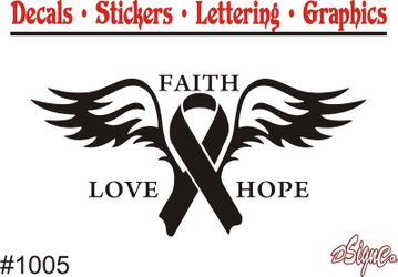 Cancer Wings Sticker 1005