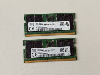 32gb (2x16GB) Sk Hynix DDR5 laptop RAM