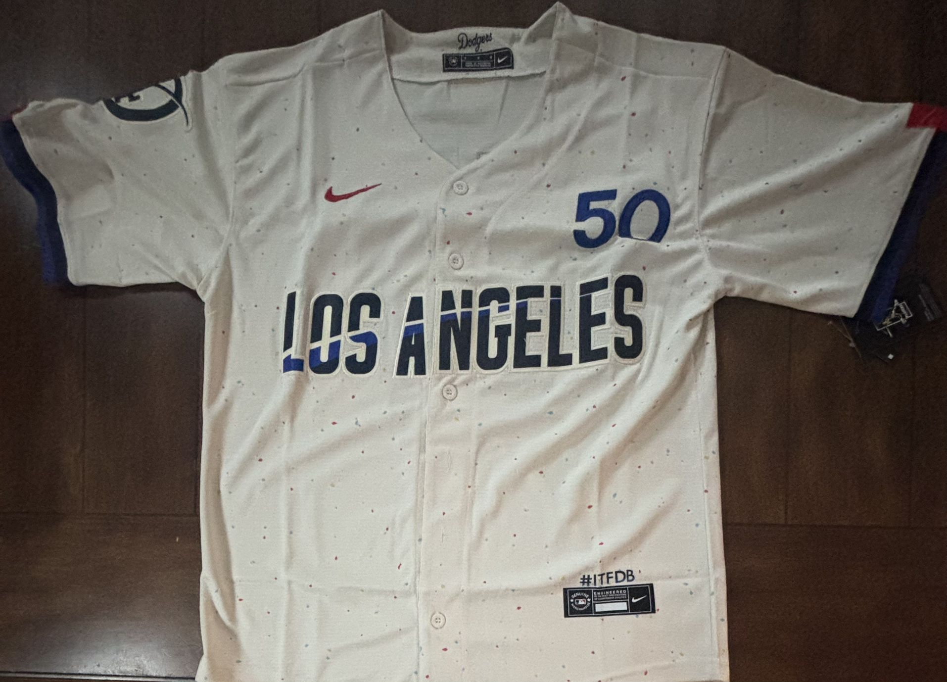 Mookie Betts Los Angeles Dodgers #50 City Connect Jersey Adult Medium