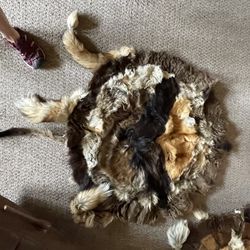 Hand Made Hanging Fur Shield Hide