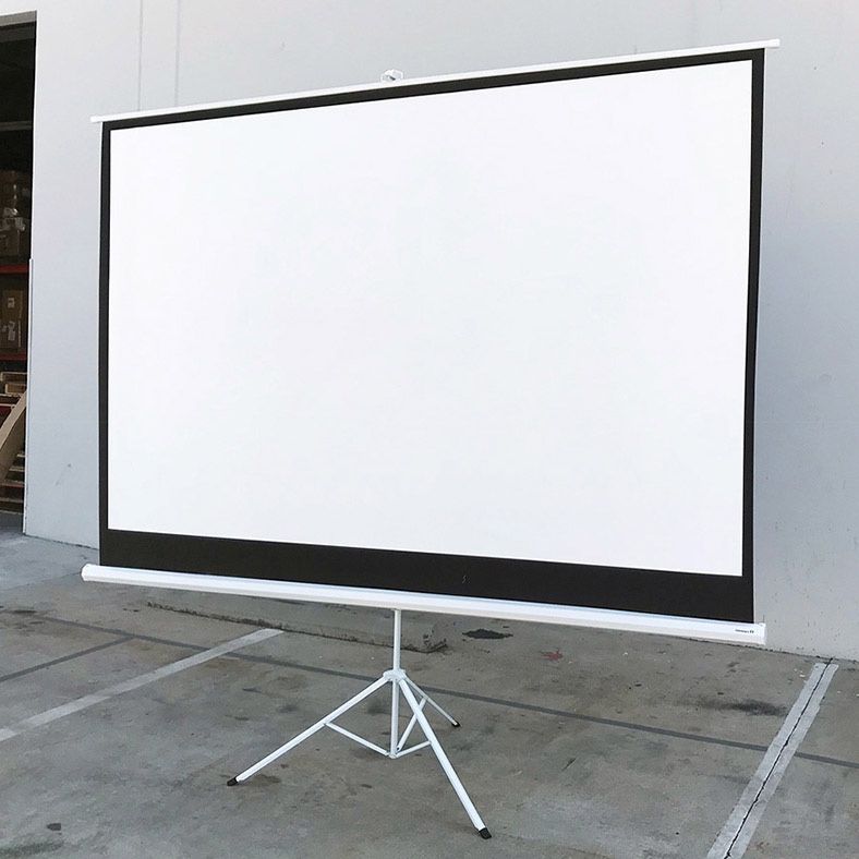 $60 (Brand New) Tripod stand 100” projector screen 16:9 ratio projection home theater movie 87x49” view area,All Products : American Fashion Style Bags On Sale