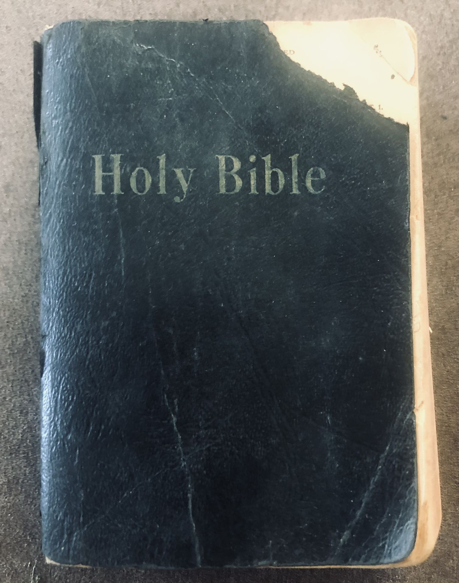 Vintage/Antique Small Holy Bible Book-Missing Some Pages-Fair Condition 